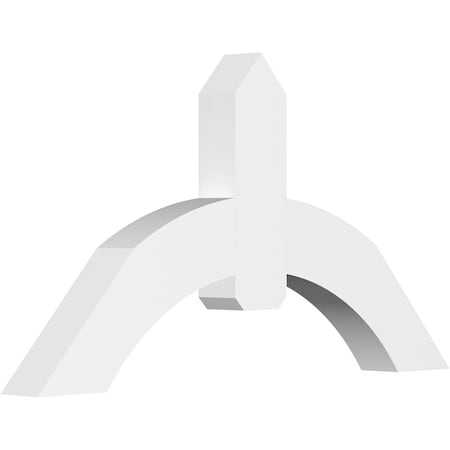 Ekena Millwork Archdale Architectural Grade PVC Gable Bracket, 48"W x 26"H x 4"D x 6"F, 13/12 Pitch GBP048X26X0406ARC00